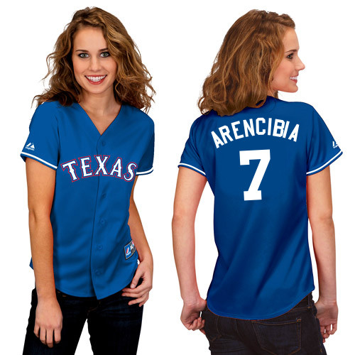 J-P Arencibia #7 mlb Jersey-Texas Rangers Women's Authentic 2014 Alternate Blue Baseball Jersey